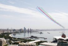 Святковий військовий парад на честь 100-річчя Військових сил Азербайджану