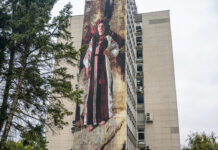 У Вільнюсі відкрили гігантський мурал “Незламна”, присвячений Україні