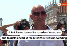 Двійник Джеффа Безоса став сенсацією у Венеції під час весілля мільярдера